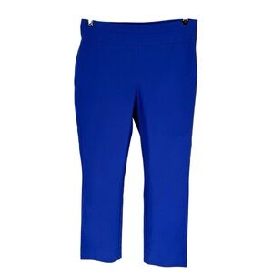 Chicos So Slimming Brigitte Crop Pants Size 00 Cobalt Blue Stretch Womens 2